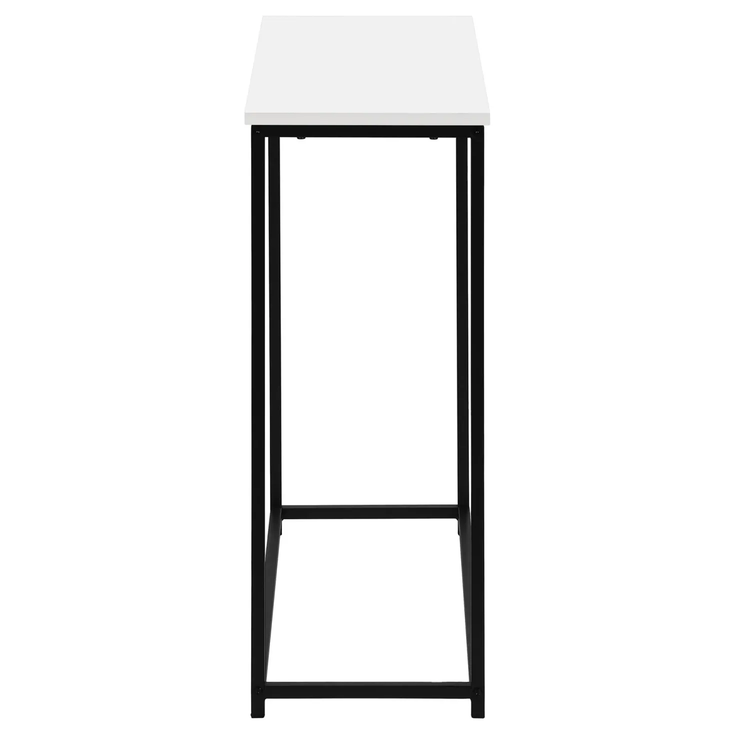 Table d'appoint - 32"L, console blanc, métal noir - Monarch