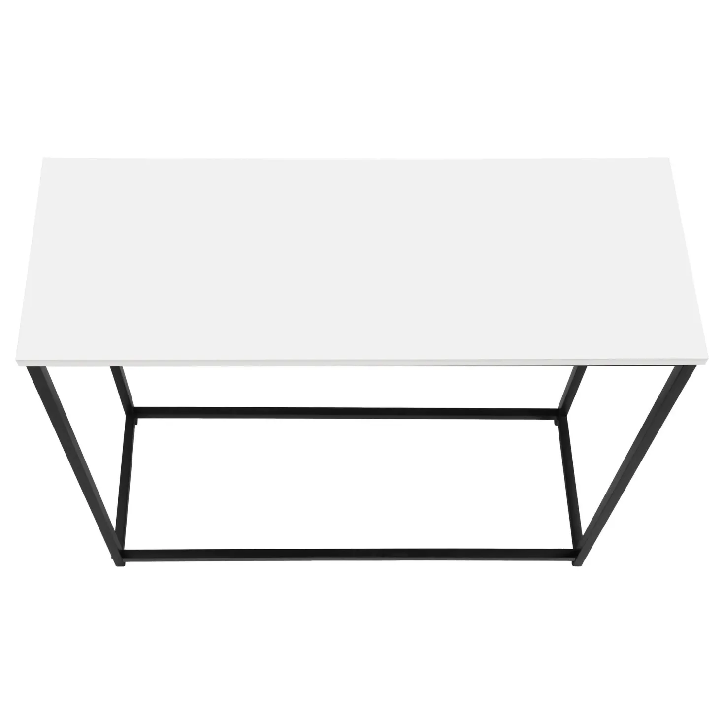 Table d'appoint - 32"L, console blanc, métal noir - Monarch