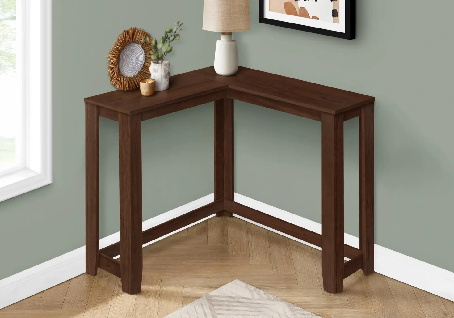 Table d'appoint - 48"L, console de coin cerise - Monarch