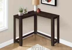 Table d'appoint - 48"L, console de coin espresso - Monarch