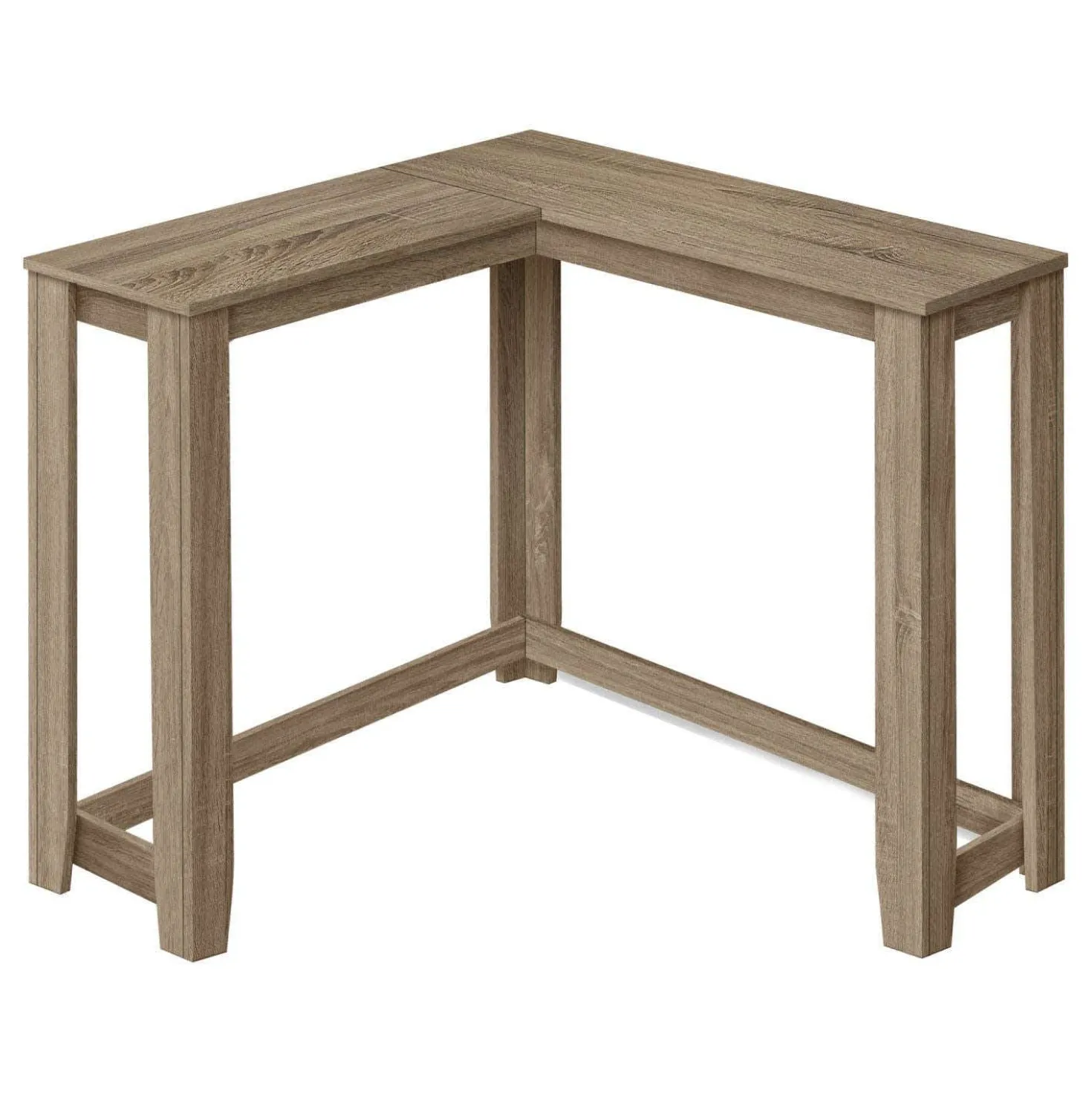 Table d'appoint - 48"L, console de coin taupe foncé - Monarch