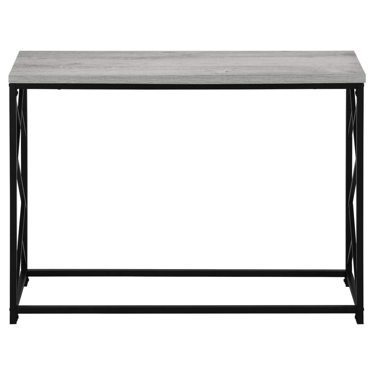 Table d'appoint - 44"L, console d'entrée gris, noir - Monarch