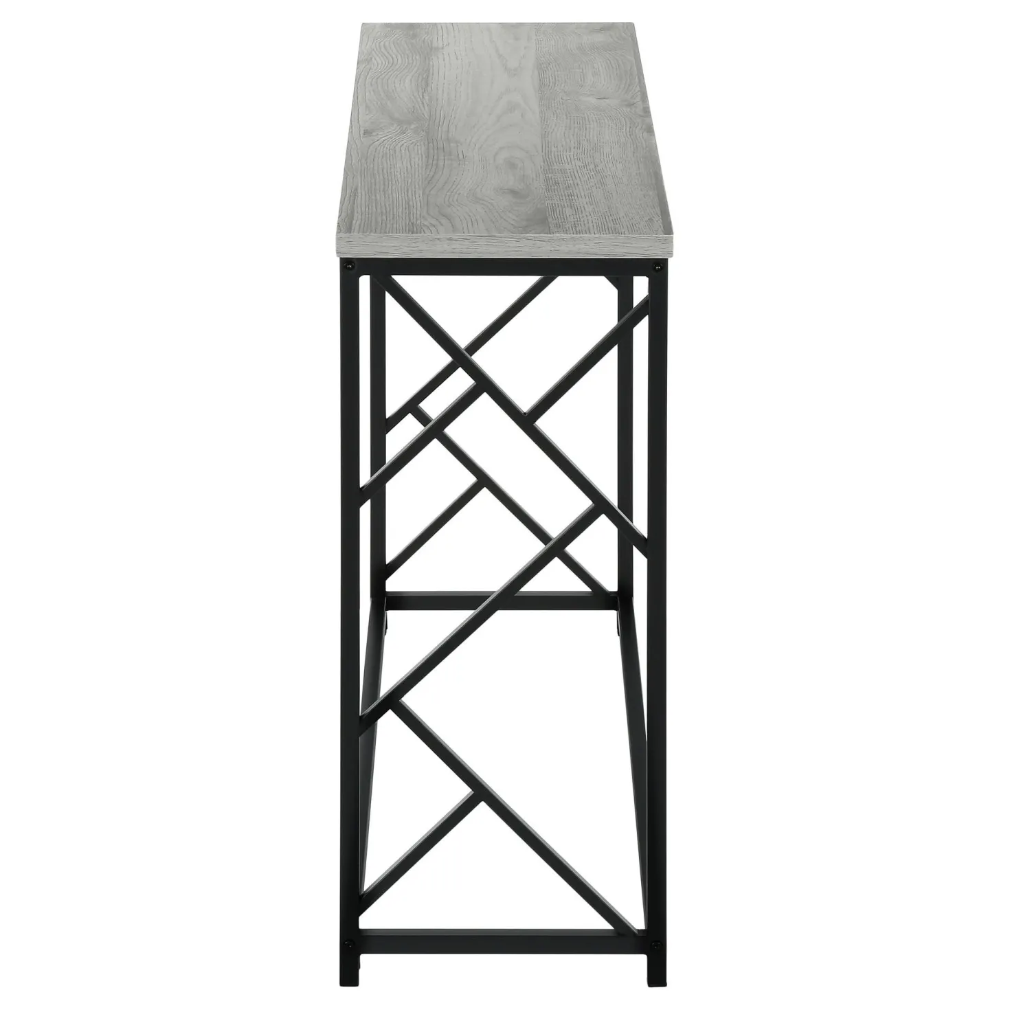 Table d'appoint - 44"L, console d'entrée gris, noir - Monarch