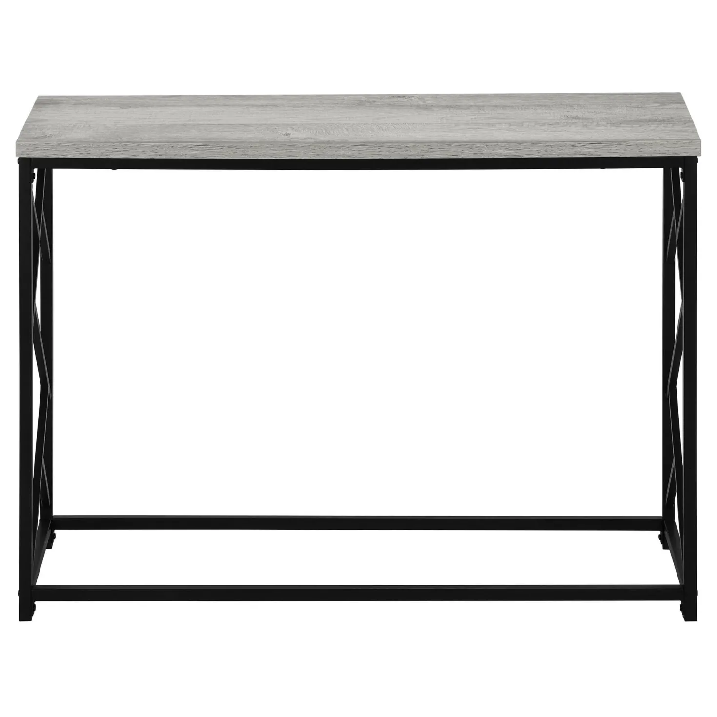 Table d'appoint - 44"L, console d'entrée gris, noir - Monarch