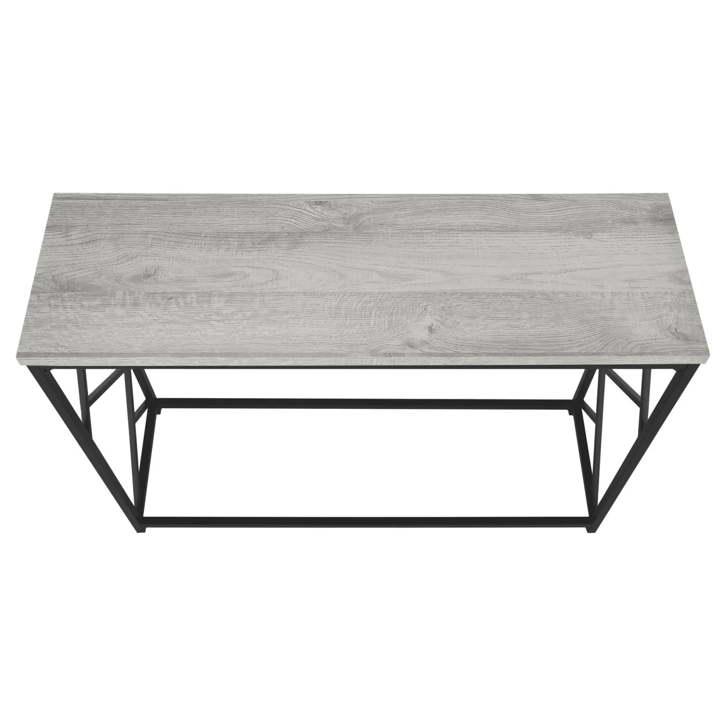 Table d'appoint - 44"L, console d'entrée gris, noir - Monarch