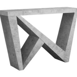Table d'appoint - 48"L, console d'entrée simili-ciment - Monarch