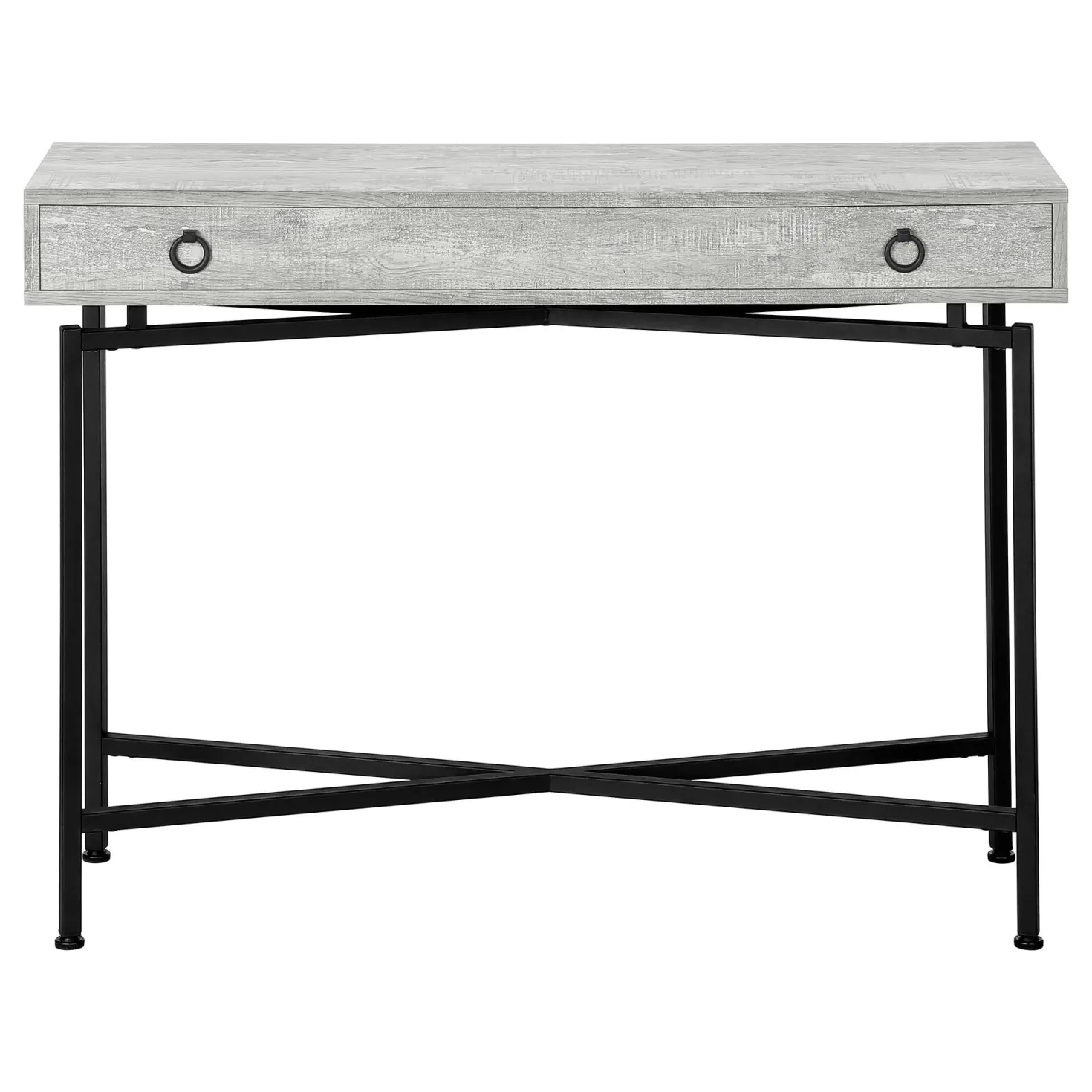 Table d'appoint - 42"L, faux bois gris, console noir - Monarch