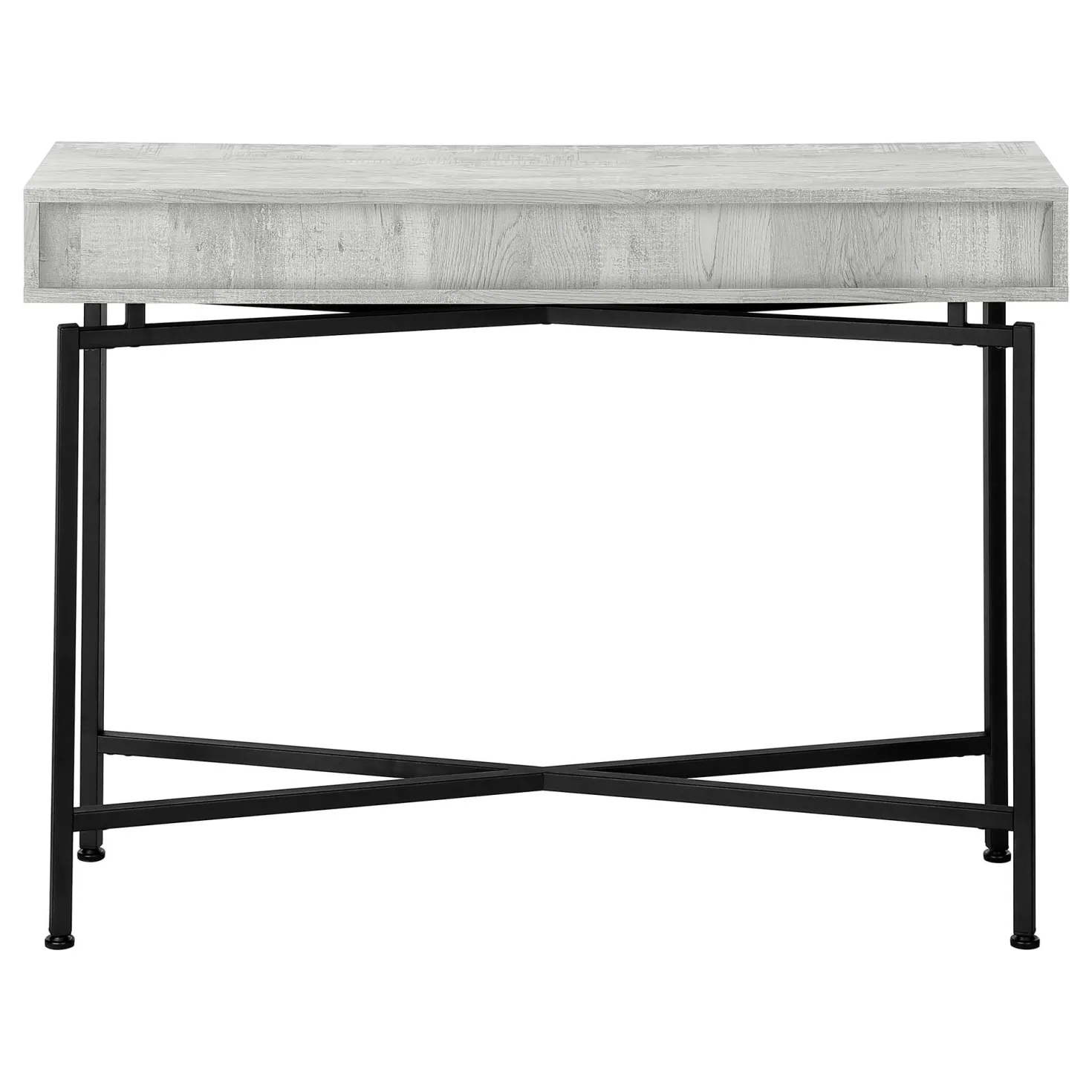 Table d'appoint - 42"L, faux bois gris, console noir - Monarch