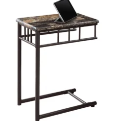 Table d'appoint - marbre espresso, métal bronze - Monarch