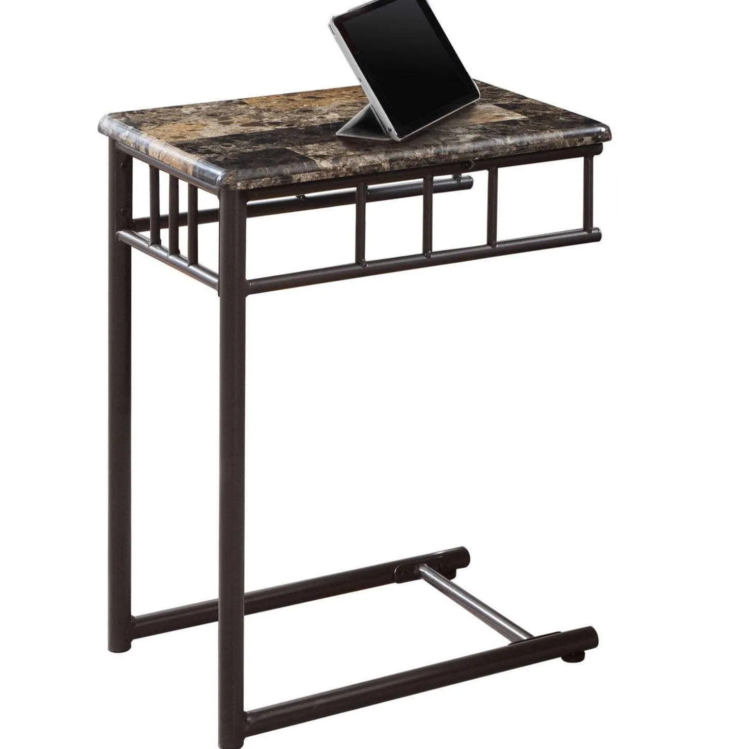 Table d'appoint - marbre espresso, métal bronze - Monarch