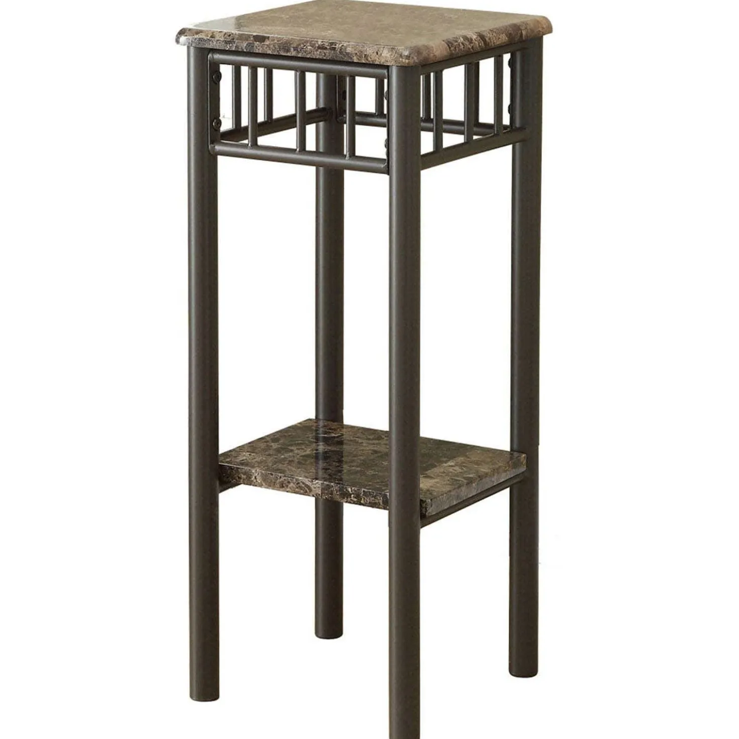 Table d'appoint - marbre espresso, métal bronze - Monarch