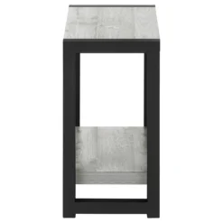 Table d'appoint - 2 niveaux, 1 tablette, panneaux épais, rectangulaire - 2 - Monarch
