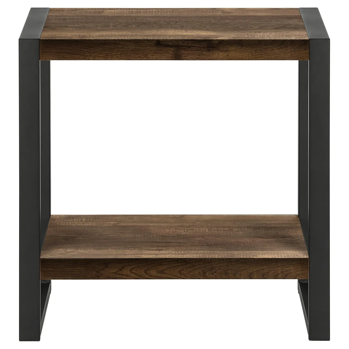 Table d'appoint - 2 niveaux, 1 tablette, rectangulaire - 24"H - faux bois r - Monarch