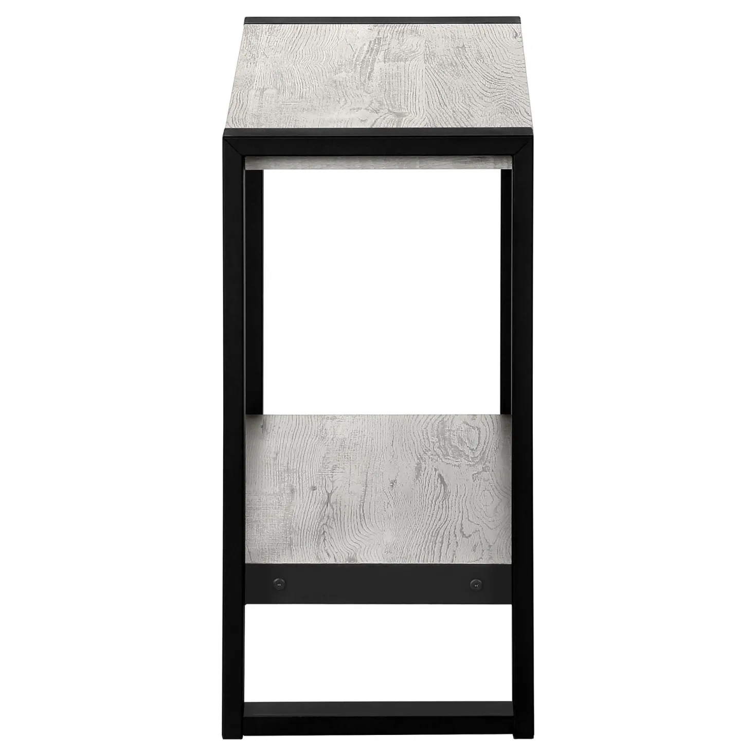 Table d'appoint - 2 niveaux, 1 tablette, rectangulaire - 24"H - faux bois r - Monarch