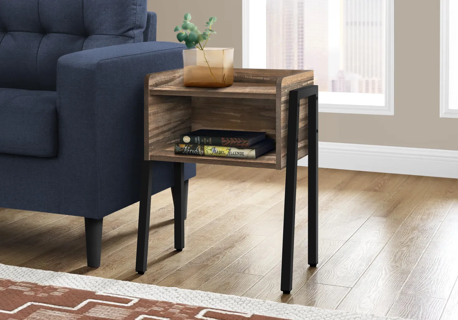 Table d'appoint, table de nuit - dessus de style plateau, 1 compartiment de - Monarch