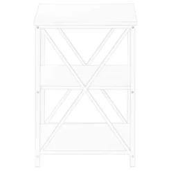 Table d'appoint, table de nuit - 3 niveaux, 2 tablettes, carré - 26