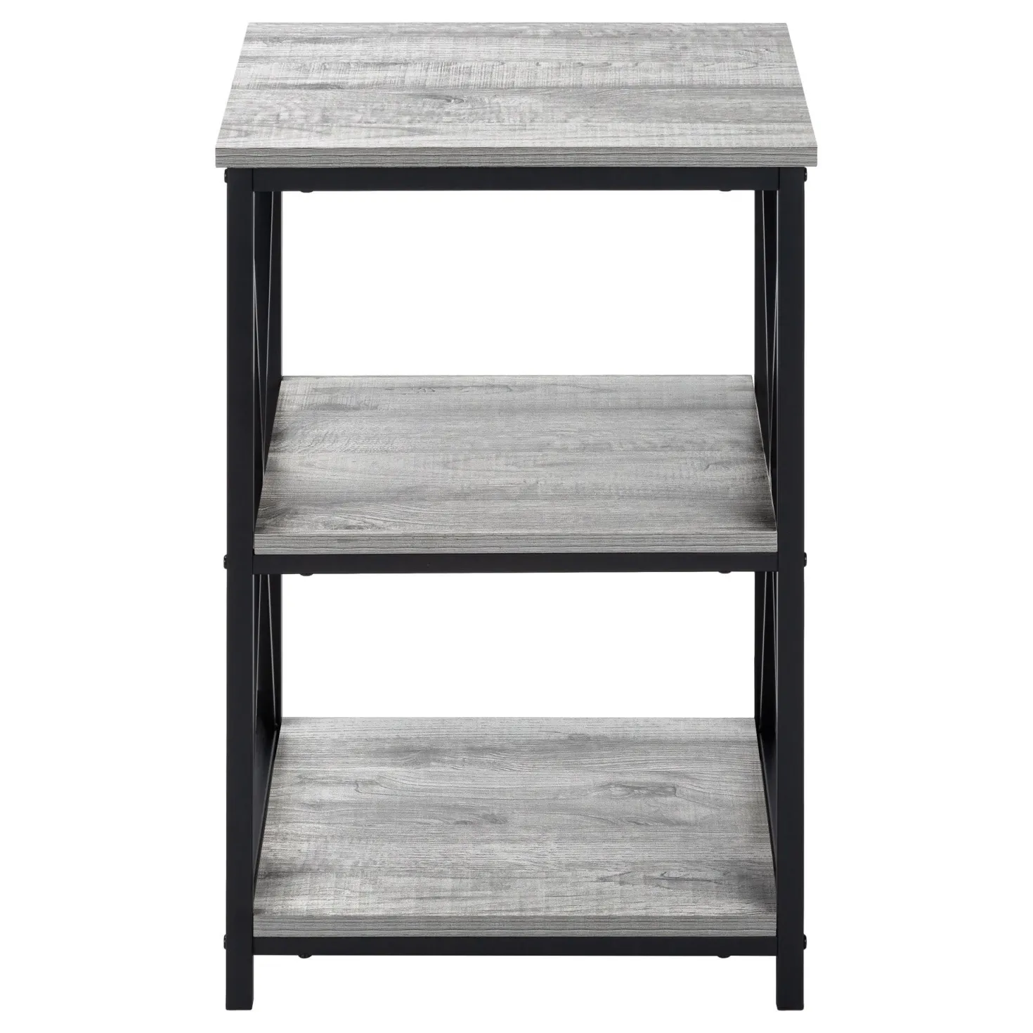 Table d'appoint, table de nuit - 3 niveaux, 2 tablettes, carré - 26"H - fa - Monarch