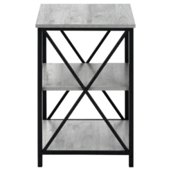 Table d'appoint, table de nuit - 3 niveaux, 2 tablettes, carré - 26