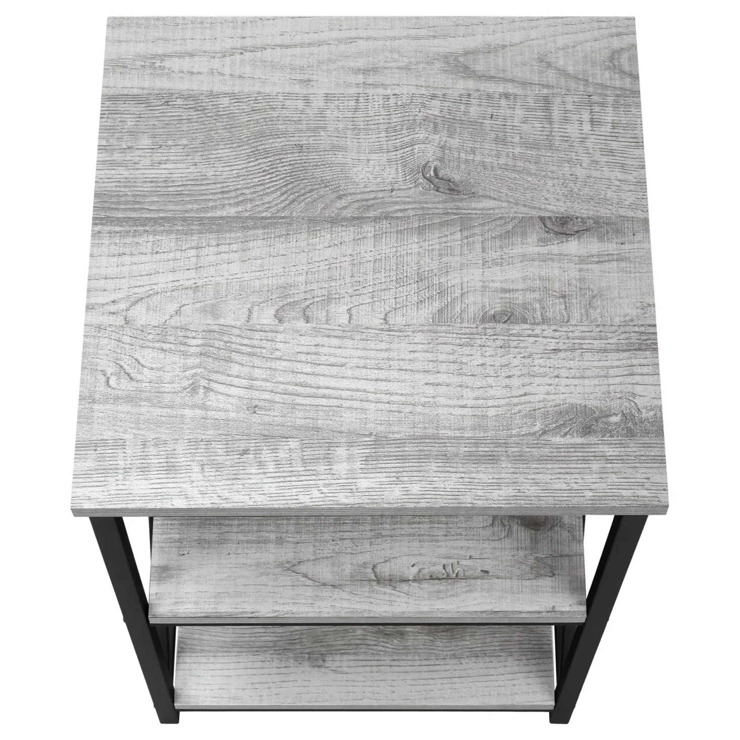 Table d'appoint, table de nuit - 3 niveaux, 2 tablettes, carré - 26"H - fa - Monarch