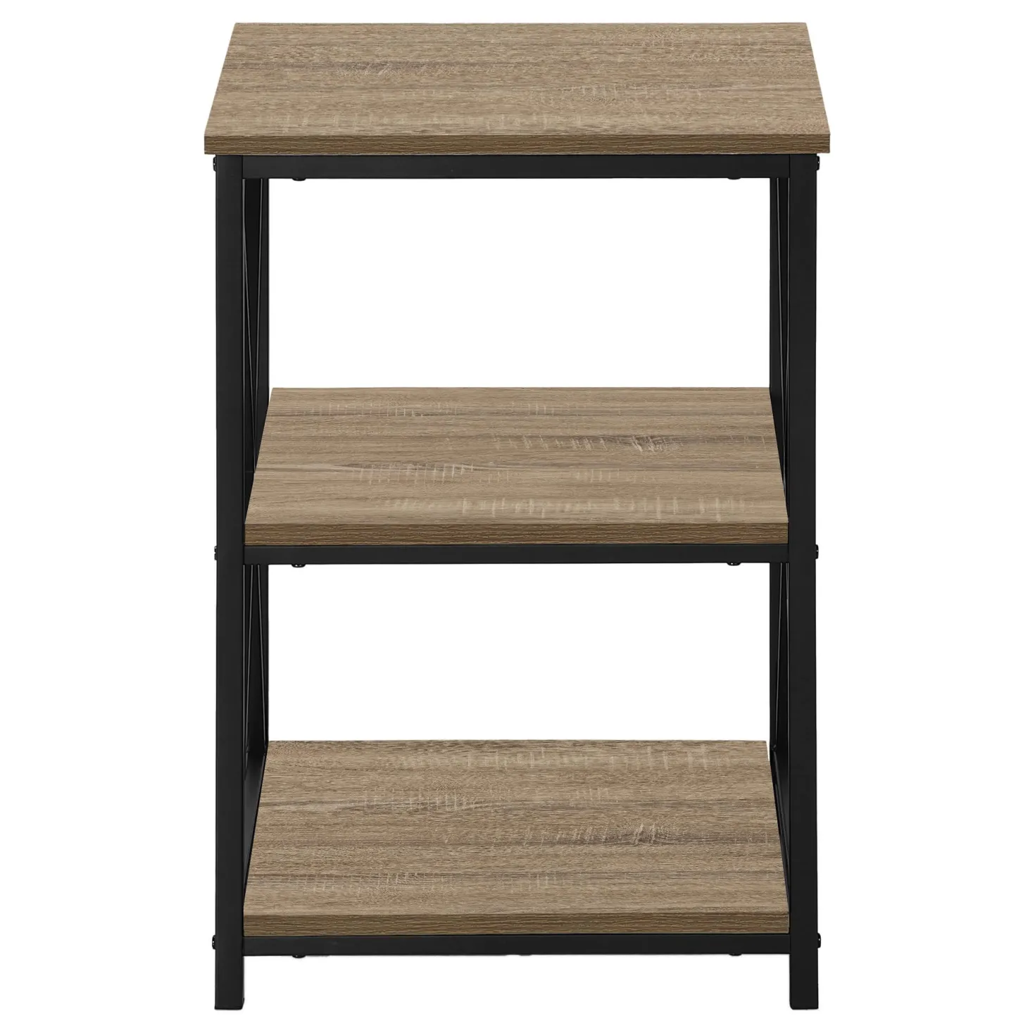 Table d'appoint, table de nuit - 3 niveaux, 2 tablettes, carré - 26"H - fa - Monarch