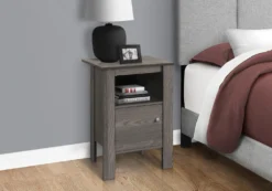 Table d'appoint, table de nuit - tablette ouverte, armoire de rangement, r - Monarch