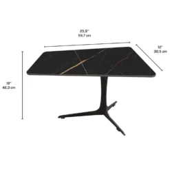 Table de bout en pierre sintérisée