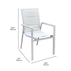Table d’extérieur en polywood et aluminium avec 4 chaises