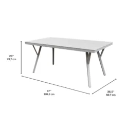 Table d’extérieur en polywood et aluminium avec 4 chaises