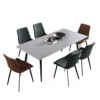 Table en pierre sintérisée avec 6 chaises