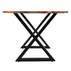 Table à manger en bois de sheesham gris - 67