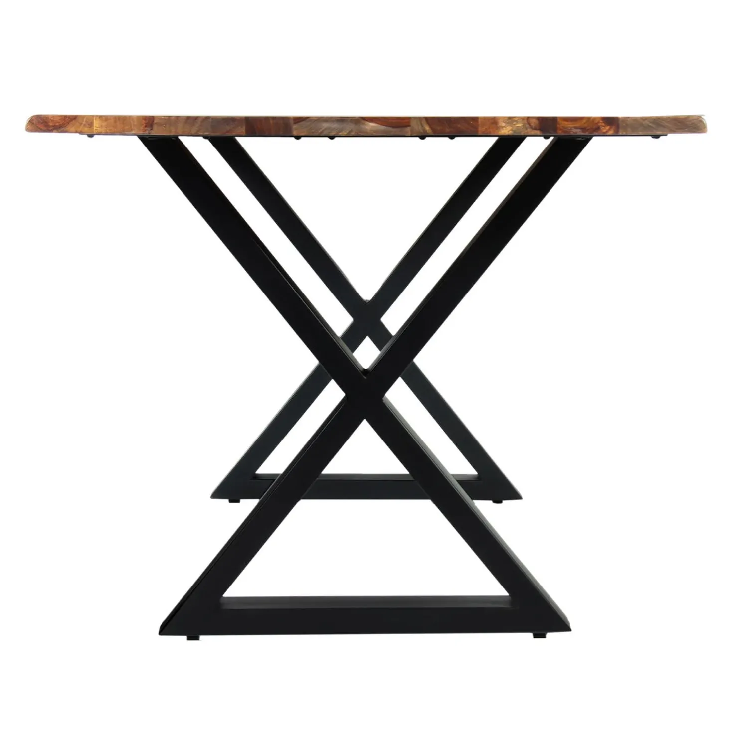 Table à manger en bois de sheesham gris - 67" x 36" x 30"