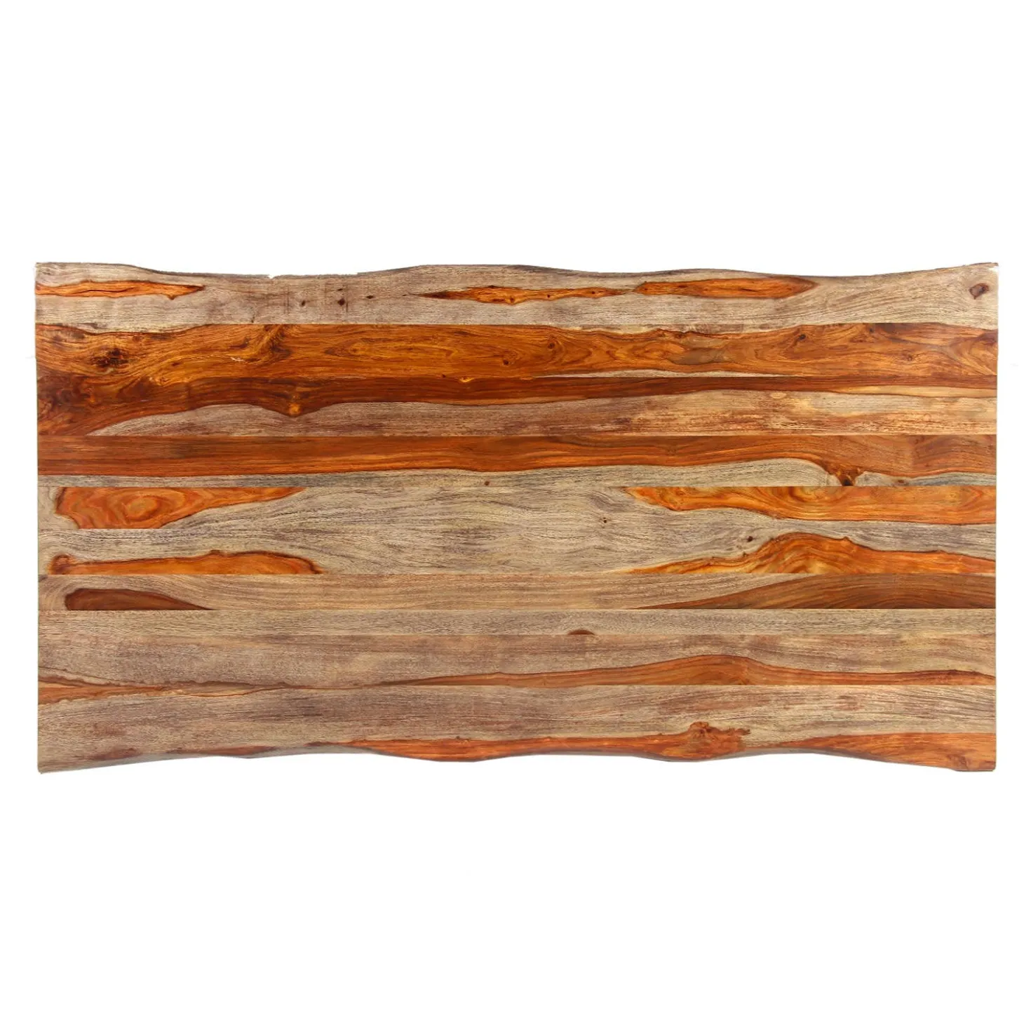 Table à manger en bois de sheesham gris - 67" x 36" x 30"