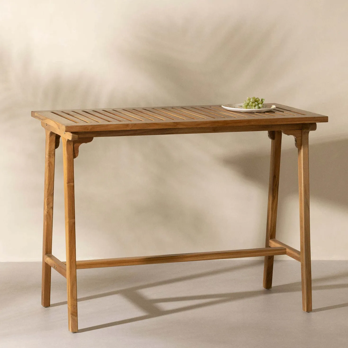 Table à manger extérieur en bois massif 54"