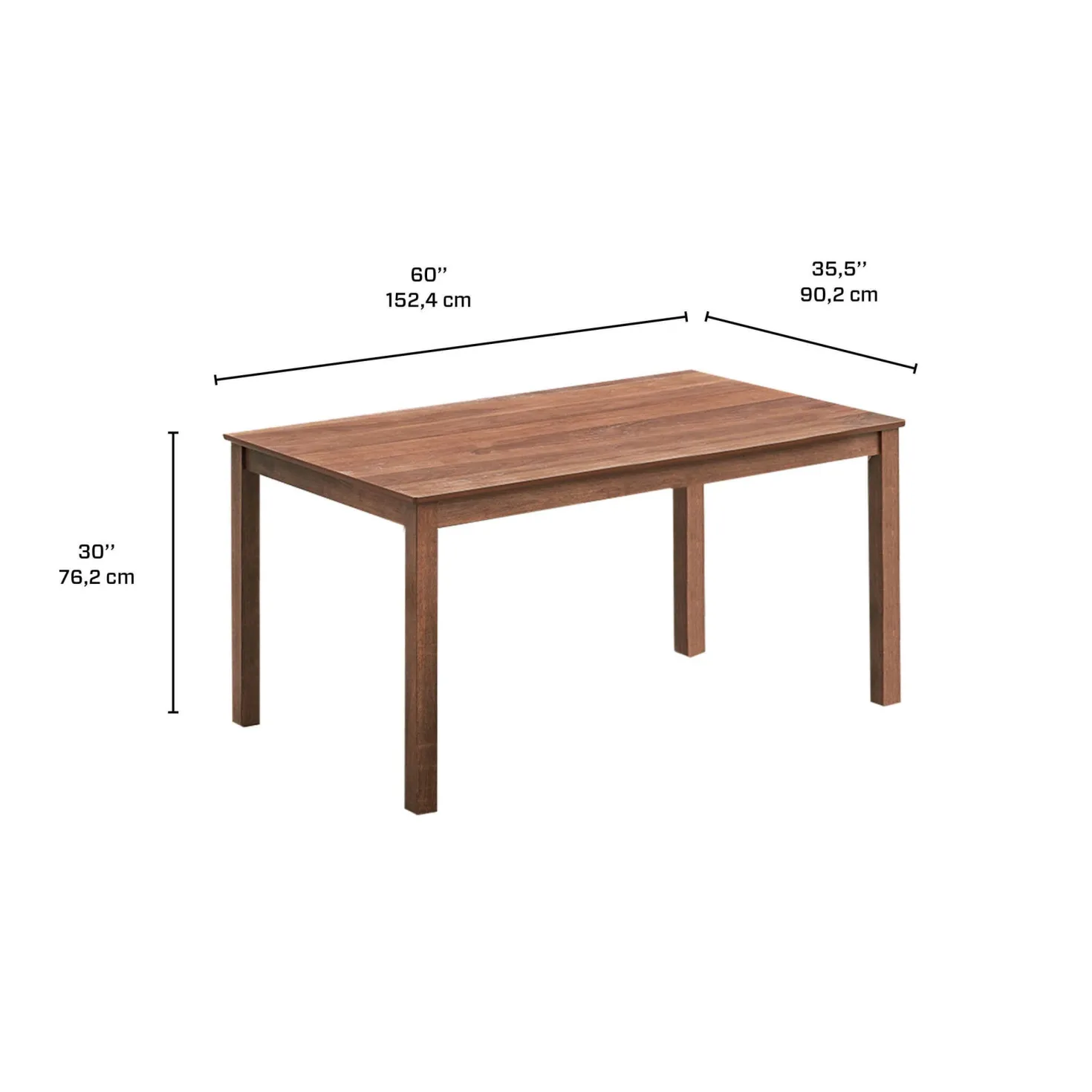 Table à manger rectangulaire 60"