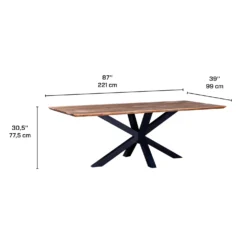 Table à manger rectangulaire - 87