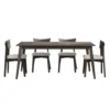 Table à manger rectangulaire 70" avec 4 chaises - ardoise
