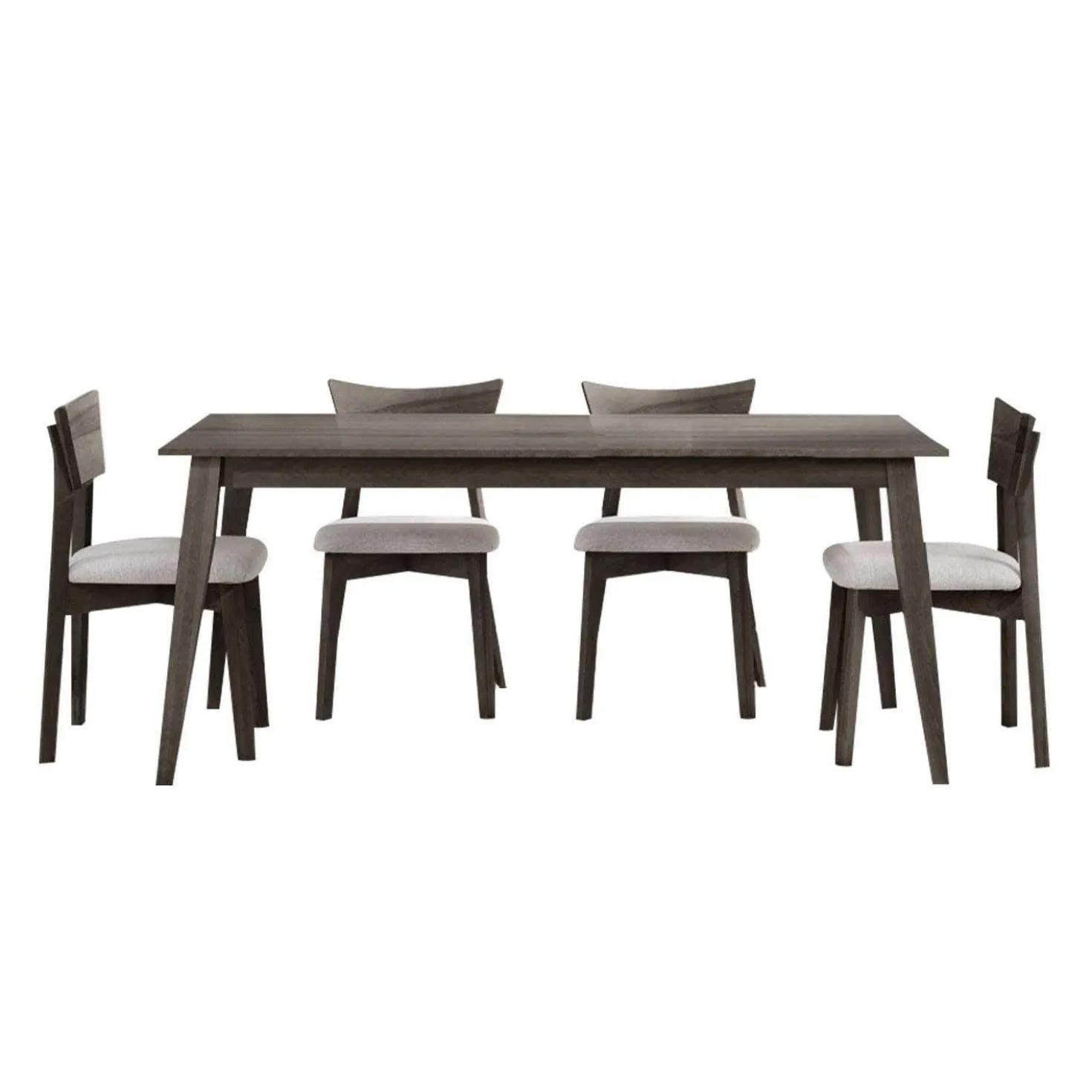 Table à manger rectangulaire 70" avec 4 chaises - ardoise