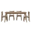 Table à manger rectangulaire 70" avec 4 chaises - gris
