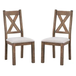 Table à manger rectangulaire avec 6 chaises - beige