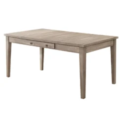 Table à manger rectangulaire avec panneaux à battants et tiroir