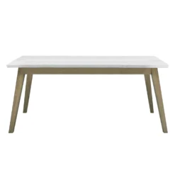 Table à manger rectangulaire avec plateau en marbre 72"