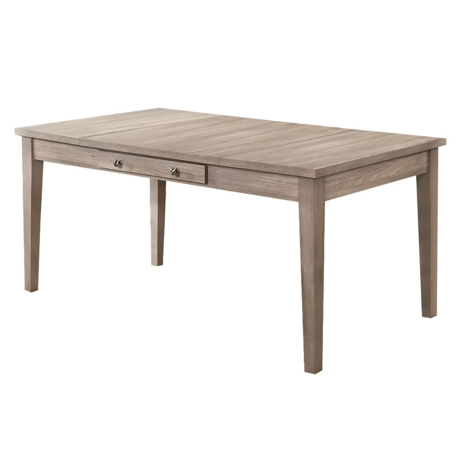 Table à manger rectangulaire avec rangement et 6 chaises - gris