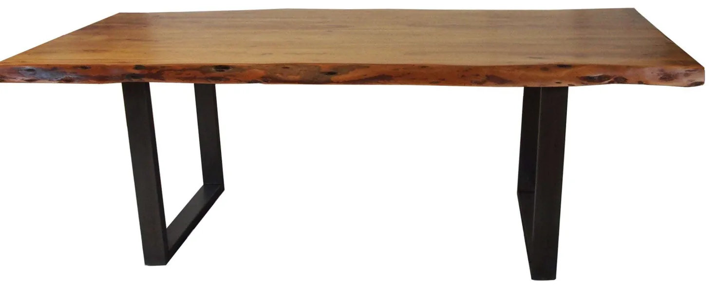 Table à manger rectangulaire en bois massif 84"