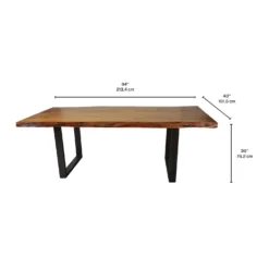 Table à manger rectangulaire en bois massif 84