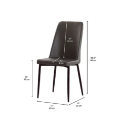 Table à manger rectangulaire en bois massif et 4 chaises - 67