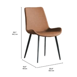 Table à manger rectangulaire en bois massif et 4 chaises - 67
