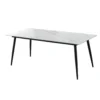 Table à manger rectangulaire en pierre sintérisée 59"