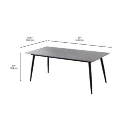 Table à manger rectangulaire en pierre sintérisée 59