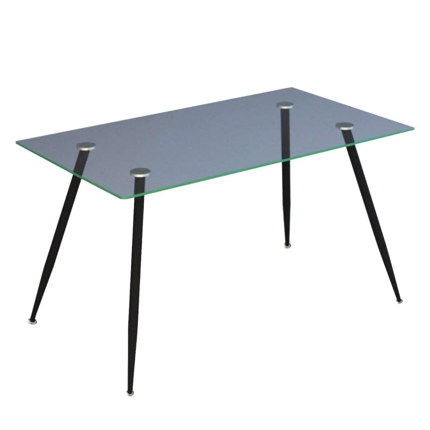 Table à manger rectangulaire en verre 59"