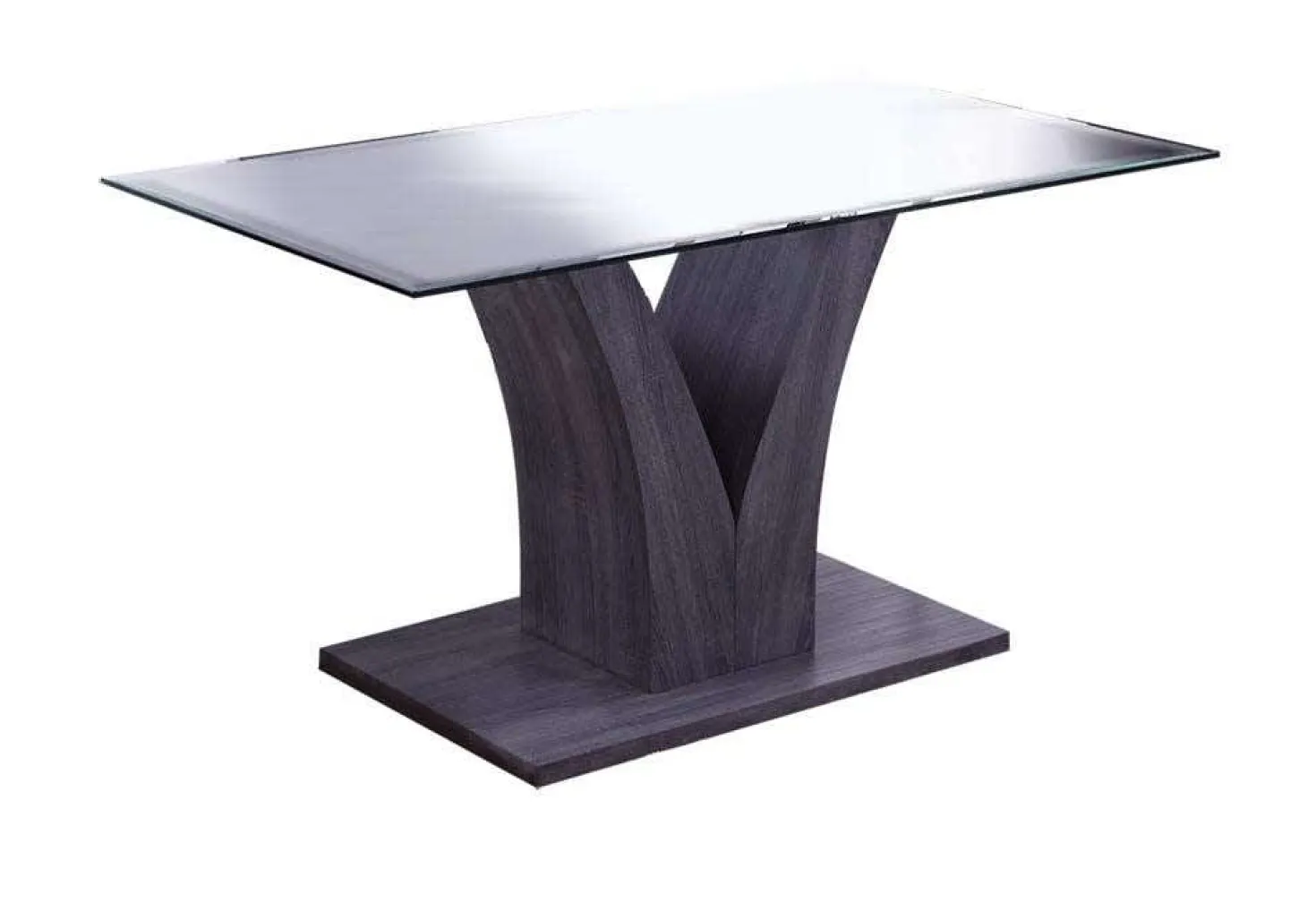 Table à manger rectangulaire en verre 60"
